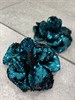 Брошь-цветок бархатная с пайетками - фото 14056