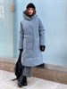 Пальто на мембране с накладными карманами, цв. голубой - фото 8809