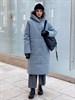 Пальто на мембране с накладными карманами, цв. голубой - фото 8810