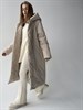 Пальто зимнее на мембране с капюшоном, цв. айвори - фото 8873
