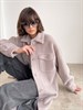 Пальто-рубашка цвет серо-лиловый - фото 9378