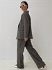 Брючный костюм из 100% шерсти, цвет серый - фото 9784